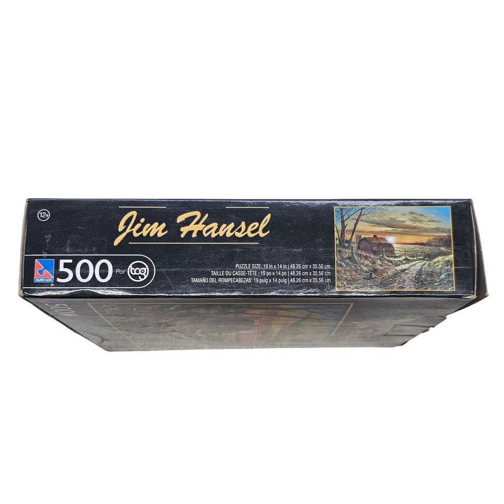 Jim Hansel Farmstead 500 Piece Jigsaw Puzzle TCG Sure-Lox 14236YT Sunset Barn - Picture 4 of 5
